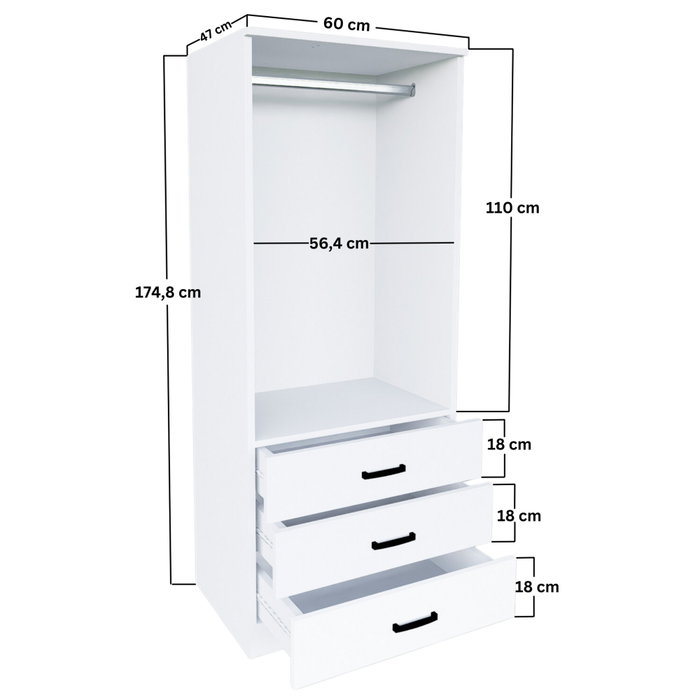 Hanah Home Easy 1600-58 Blanco mate